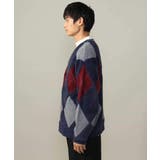 【肌触りなめらか】アーガイル柄シャギーニットカーディガン(厚手) | a.v.v【MEN】 | 詳細画像16