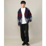 【肌触りなめらか】アーガイル柄シャギーニットカーディガン(厚手) | a.v.v【MEN】 | 詳細画像2