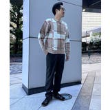 【洗濯機で洗える】チェック柄クルーネックニット | a.v.v【MEN】 | 詳細画像26 