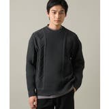【プレゼントにもオススメ】アラン編みクルーネックニット | a.v.v【MEN】 | 詳細画像1