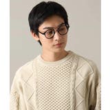アイボリー | 【プレゼントにもオススメ】アラン編みクルーネックニット | a.v.v【MEN】