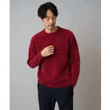 ダークレッド | 【手洗い】モールクルーネックニット | a.v.v【MEN】