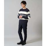 【洗濯機で洗える】モールボーダークルーネックニット | a.v.v【MEN】 | 詳細画像12