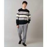 【洗濯機で洗える】モールボーダークルーネックニット | a.v.v【MEN】 | 詳細画像17