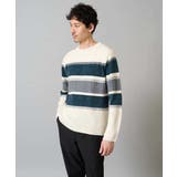 【洗濯機で洗える】モールボーダークルーネックニット | a.v.v【MEN】 | 詳細画像20