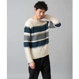 【洗濯機で洗える】モールボーダークルーネックニット | a.v.v【MEN】 | 詳細画像21