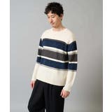 【洗濯機で洗える】モールボーダークルーネックニット | a.v.v【MEN】 | 詳細画像24