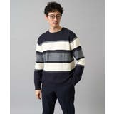 【洗濯機で洗える】モールボーダークルーネックニット | a.v.v【MEN】 | 詳細画像26