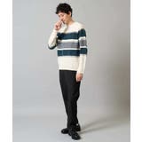 【洗濯機で洗える】モールボーダークルーネックニット | a.v.v【MEN】 | 詳細画像3