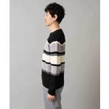 【洗濯機で洗える】モールランダムボーダークルーネックニット | a.v.v【MEN】 | 詳細画像46 