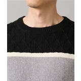 【洗濯機で洗える】モールランダムボーダークルーネックニット | a.v.v【MEN】 | 詳細画像48 