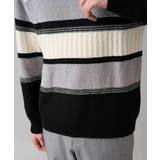 【洗濯機で洗える】モールランダムボーダークルーネックニット | a.v.v【MEN】 | 詳細画像50 