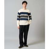 【洗濯機で洗える】モールボーダークルーネックニット | a.v.v【MEN】 | 詳細画像7