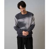 【洗濯機で洗える】モールジャカードボカシ柄ニット | a.v.v【MEN】 | 詳細画像11