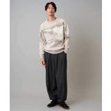 【洗濯機で洗える】モールジャカードボカシ柄ニット | a.v.v【MEN】 | 詳細画像3