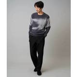 【洗濯機で洗える】モールジャカードボカシ柄ニット | a.v.v【MEN】 | 詳細画像7