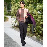 【洗濯機で洗える】チェックジャカードクルーネックニット | a.v.v【MEN】 | 詳細画像2