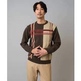 【洗濯機で洗える】チェックジャカードクルーネックニット | a.v.v【MEN】 | 詳細画像7