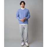 【洗濯機で洗える】ジャカードクルーネックニット | a.v.v【MEN】 | 詳細画像16 