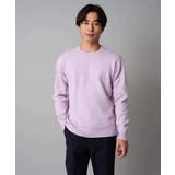 ラベンダー | 【洗濯機で洗える】ジャカードクルーネックニット | a.v.v【MEN】