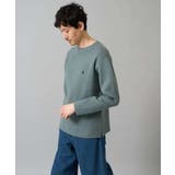 【洗濯機で洗える】ワンポイント刺繍ボートネックニット | a.v.v【MEN】 | 詳細画像17