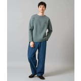 【洗濯機で洗える】ワンポイント刺繍ボートネックニット | a.v.v【MEN】 | 詳細画像2