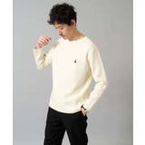 【洗濯機で洗える】ワンポイント刺繍ボートネックニット | a.v.v【MEN】 | 詳細画像21