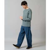 【洗濯機で洗える】ワンポイント刺繍ボートネックニット | a.v.v【MEN】 | 詳細画像4