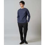 【洗濯機で洗える】ワンポイント刺繍ボートネックニット | a.v.v【MEN】 | 詳細画像6