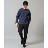 【洗濯機で洗える】ワンポイント刺繍ボートネックニット | a.v.v【MEN】 | 詳細画像8