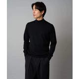 ブラック | 【洗える】14ゲージスマートモックネックニット〈ON/OFF SERIES〉 | a.v.v【MEN】