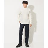 【洗濯機で洗える】アラン編みモックネックニット | a.v.v【MEN】 | 詳細画像19