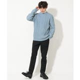 【洗濯機で洗える】アラン編みモックネックニット | a.v.v【MEN】 | 詳細画像8