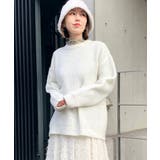 ホワイト | 【ユニセックス】ふわ軽クルーネックニット | a.v.v【MEN】