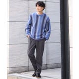 【ユニセックス】グラデストライプワイドシルエットニット | a.v.v【MEN】 | 詳細画像8 