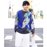 【洗濯機で洗える】スプラッシュ柄クルーネックニット | a.v.v【MEN】 | 詳細画像10 