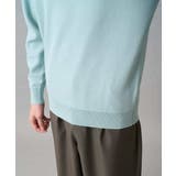 【洗濯機で洗える】タックメッシュクルーネックニット | a.v.v【MEN】 | 詳細画像21 