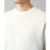 【洗濯機で洗える】タックメッシュクルーネックニット | a.v.v【MEN】 | 詳細画像22 