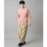 【洗濯機で洗える】タックメッシュクルーネックニット | a.v.v【MEN】 | 詳細画像3 