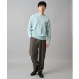 【洗濯機で洗える】タックメッシュクルーネックニット | a.v.v【MEN】 | 詳細画像5 