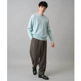 【洗濯機で洗える】タックメッシュクルーネックニット | a.v.v【MEN】 | 詳細画像7 