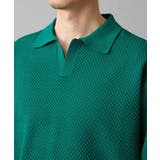 【洗濯機で洗える】ポップコーンスキッパーニットポロ | a.v.v【MEN】 | 詳細画像14 