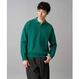 グリーン | 【洗濯機で洗える】ポップコーンスキッパーニットポロ | a.v.v【MEN】