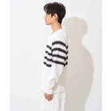 【洗濯機で洗える】配色ボーダーワイドニット | a.v.v【MEN】 | 詳細画像12