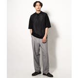 【洗濯機で洗える】メッシュ編みワイドシルエットニットポロ 5分袖 | a.v.v【MEN】 | 詳細画像3