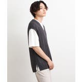 【洗濯機で洗える/2SET】透かし編ニットベスト（レイヤードカットソー付き） | a.v.v【MEN】 | 詳細画像13 