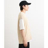 【洗濯機で洗える/2SET】透かし編ニットベスト（レイヤードカットソー付き） | a.v.v【MEN】 | 詳細画像19 