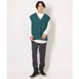 【2SET】Vネック地柄ニットベスト(カットソー付) | a.v.v【MEN】 | 詳細画像13