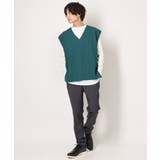 【2SET】Vネック地柄ニットベスト(カットソー付) | a.v.v【MEN】 | 詳細画像14