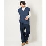 【2SET】Vネック地柄ニットベスト(カットソー付) | a.v.v【MEN】 | 詳細画像4